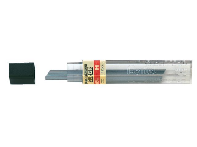 Pentel Potloodstift 0.5mm zwart per koker H