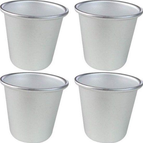 Patisse Timbaalvorm - ø 6 cm - 4 stuks - Zilver