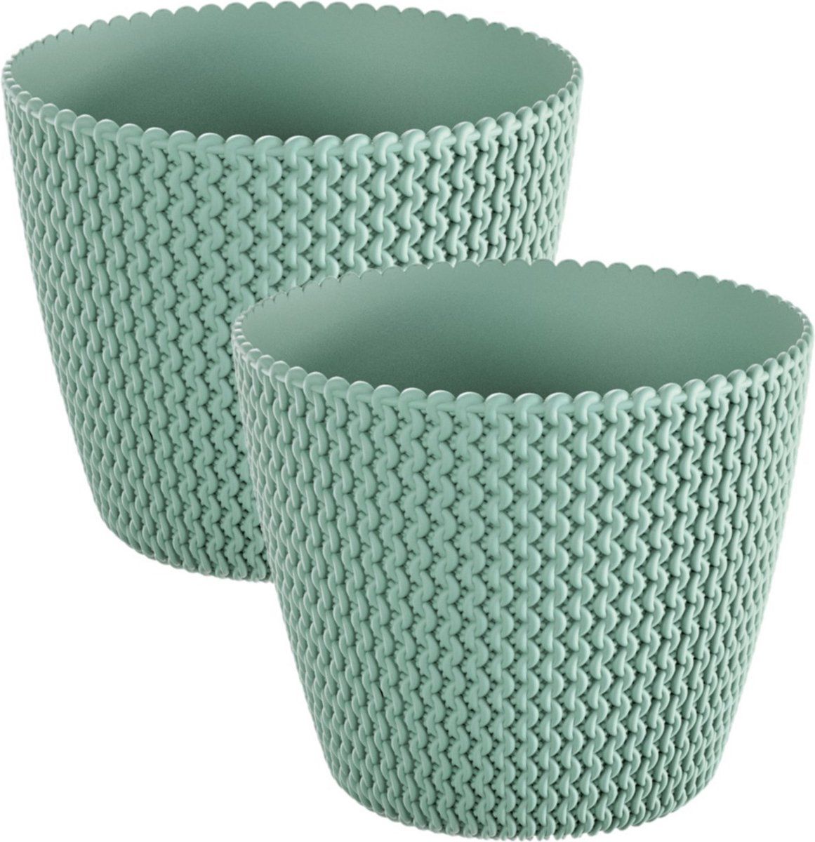 Prosperplast Plantenpot - Ø16cm - Mintgroen - Set van 4