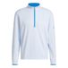 adidas Hombre Lightweight Half-Zip Top, Crystal Sky, XS