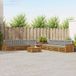 vidaXL - Bank loungeset - 8 zitplaatsen - Acacia hout - Naturel en lichtgrijs