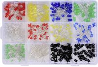 TRU COMPONENTS LED-assortiment Rood, Groen, Geel, Blauw, Wit 3 mm, 5 mm 20 mA 2 V, 3 V