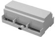 RS PRO Elektronische behuizing, 159,2 x 90 x 58 mm, loop. Mat. polycarbonaat, behuizing sokkel, lichtgrijs, uitgebreide zijkanten voor