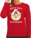 Bellatio Decorations Shoppartners Bv Holy shit its Santa foute Kerstsweater / kersttrui rood voor dames - Kerstkleding / Christmas outfit XL