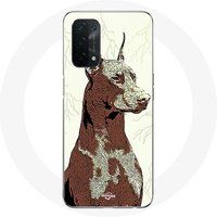 Maniacase Hoesje voor Oppo A54 5G Doberman Hondenras