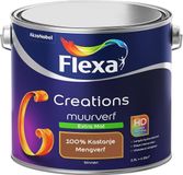 FLEXA Creations Muurverf - Extra Mat - Mengkleuren Collectie - 100% Kastanje - 2,5 liter
