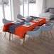 Bonamaison Tafelkleed, Anti-Mold, Sneldrogend, Waterdicht, 100% Polyester Tafellaken, Oranje Bordeaux, 140 x 200 Cm