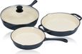 Mahlzeit set de 3 casseroles, Ø 24 cm, Ø 29,5 cm, Ø 29 cm, Blue Berry, cocotte en fonte