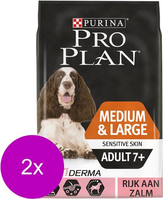 PRO PLAN Dog Senior Medium & Large Breed Sensitive Zalm - Hondenvoer - 2 x 3 kg