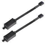 SilverStone SST-CPF05-2x 10cm PWM ventilator reductiekabel, zwart gesleevt