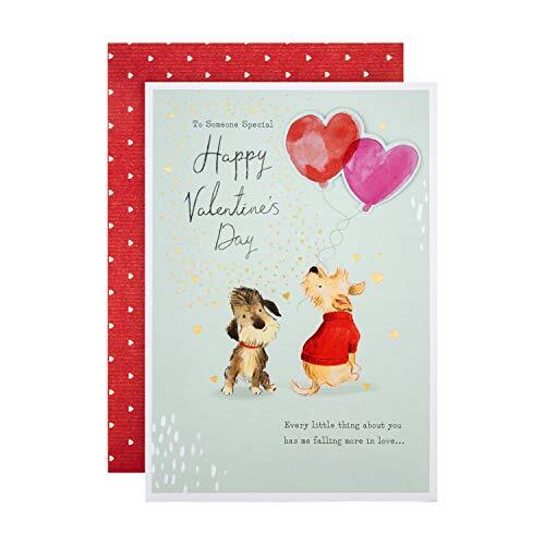 Hallmark Hallmark Valentijnskaart voor iemand speciaal - schattige honden en hart ballonnen ontwerp