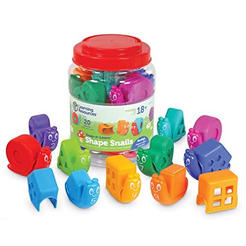 Learning Resources Snap-n-Learn Vorm Slakken Speelgoed 20-Stukken Set, Veelkleurig