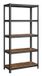 Songmics GLR040B11 Étagère Autoportante Panneau de particules, Acier Noir, Brun