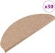 vidaXL Tapis d'escalier auto-adhésifs 30 pcs 65x22,5x3,5 cm beige