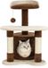 lionto kattenkrabpaal, knus huisje, sisal & speelbal, 65 cm bruin/beige