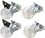 KOTARBAU 4x Roulettes pivotantes transparentes avec frein - 50mm