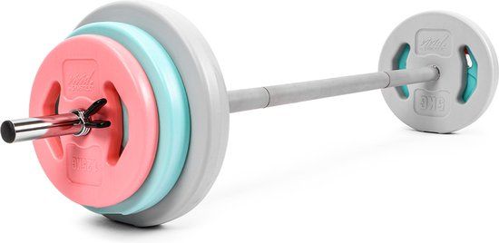Gymstick Vivid Pump Set - 20 kg - Blue/Grey/Light Blue/Pink/Turquoise
