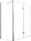 Vevor Douchescherm voor Badkuip 70/120x140 cm Semi-Frameloos 6 mm Zilver