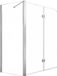 Vevor Douchescherm voor Badkuip 70/120x140 cm Semi-Frameloos 6 mm Zilver