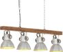 vidaXL Plafondlamp industrieel E27 mangohout zilverkleurig