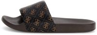 GUESS Tokyom Slides Mannen Bruin Synthetisch Rubber Logo 46 EU
