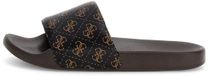 GUESS Tokyom Slides Mannen Bruin Synthetisch Rubber Logo 46 EU