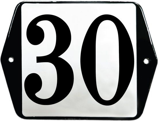 EmailleDesign® Emaille huisnummer model oor - 30