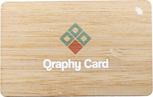 Houten Visitekaartje | NFC & QR-Code | Riet | Bruin | QraphyCard