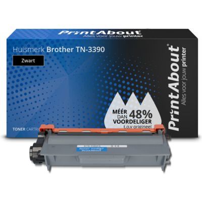 PrintAbout Huismerk Brother TN-3390 Toner Zwart Extra hoge capaciteit