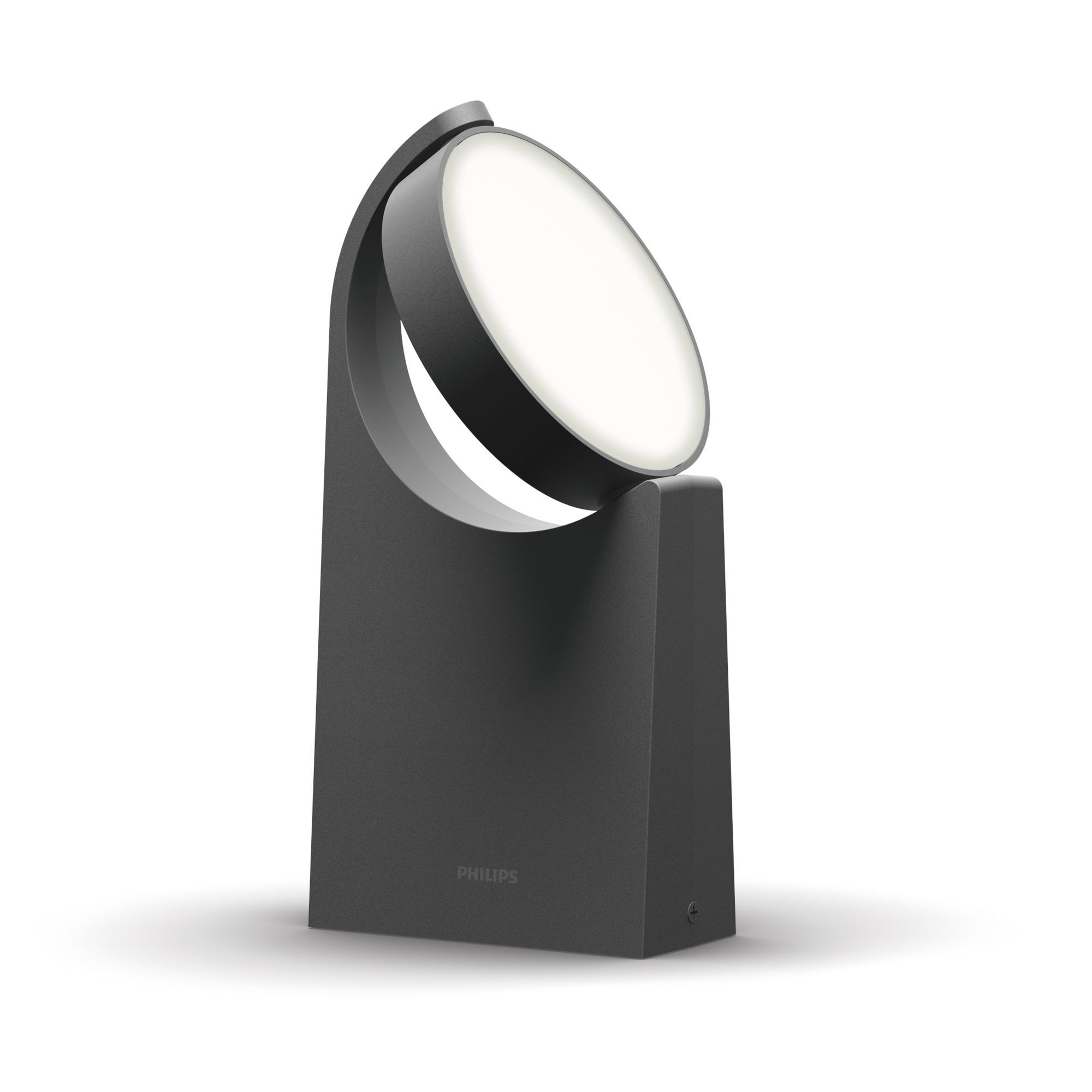 Philips Mimosa LED Outdoor Pedestal/Post Light - Black - 7W - Warm White