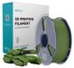PLA Filament pour imprimantes 3D - 1 kg - 1,75 mm - Tolérance ±0,02 mm - 330 mètres - Convient à la technologie FDM - Vert olive