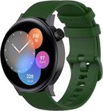 Strap-it Luxe siliconen bandje - Legergroen - Geschikt voor Huawei Watch GT 2 42mm / GT 3 42mm / GT 3 Pro 43mm