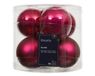 Decoris Kerstbal glas d8cm pink 6st