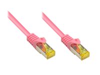 Alcasa 0.25m Cat7 RJ-45 netwerkkabel Magenta