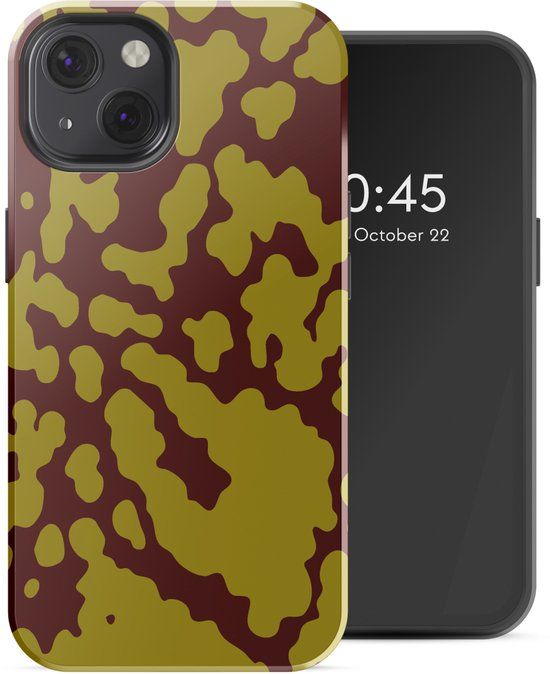 Selencia Hoesje - Geschikt voor Apple iPhone 13 - Backcover geschikt voor MagSafe - Moo'd Olive Dust