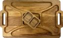 ShopVlot Serveerschaal 48 x 29 cm - Plateau en schaal hout met afneembare schaal