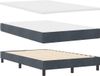 vidaXL Lit plateforme avec tête de lit, gris foncé, 120 x 190 cm, velours