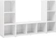 vidaXL meuble TV 107x35x37 cm bois traité blanc