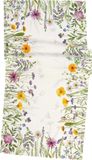 Nappe LenteBloemen 50x140 cm 65% Coton coloré/blanc