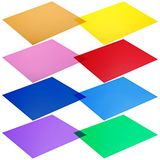 Neewer 30 x 30 cm transparante kleurcorrectie licht-gelfilter set verpakking: 8 gelvellen voor fotostudio flitslicht (rood, geel, oranje, groen, paars, roze, lichtblauw, donkerblauw)