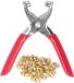 Pinces à œillets Tulle 4mm/0.16in Pince à œillets Pince à perforer les œillets Kit avec 100 œillets métalliques Kit d'outils pour œillets pour vêtements en cuir Ceinture