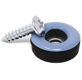 Adsamm PTFE-S-GR-19-100 PTFE-S-GR-19 100 x PTFE-glijders met schroef, grijs-blauw, Ø 19 mm