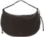 Coccinelle Leren schoudertas Thess Shoulder Bag Grained Leather Fango donkergroen