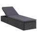 VidaXL Lounge Gecapitonneerde zitting Polyrattan, Staal Zwart, Grijs