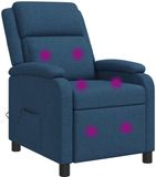 vidaXL Relaxstoel Blauw Stof