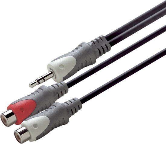 Scanpart Audio Adapter Kabel 20 cm - 3.5 mm naar 2x RCA