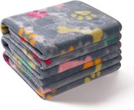 Merkloos / Sans marque MOCOTONO 1 Pack 3 Blankets Super Soft Fluffy Premium Fleece Pet Blanket Flannels Throw for Dog Puppy Cat, Large - Grijs