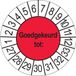Merkloos / Sans marque Ricard Keuringsstickers Goedgekeurd tot 2027 | 50 stuks, Ø 35 mm | Rood