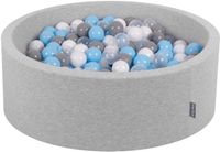 KiddyMoon Ballenbad 90x30cm - 300 Ballen 7cm - Lichtgrijs