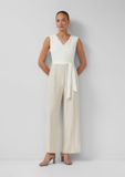 s.Oliver Combinaison taupe / blanc